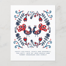 Skandinaviska folkkonst Birds Helgdagar Brev