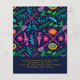 Skandinaviska Folkkonst Fåglar Blommor Årsbrev