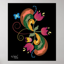 Skandinaviska folkkonst Stil Poster