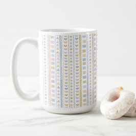 Skandinaviska folkmun Mönster dekorativ Kaffemugg