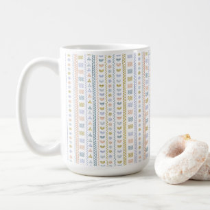 Skandinaviska folkmun Mönster dekorativ Kaffemugg