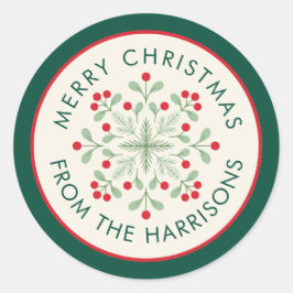 Skandinaviska God jul-utandningen Namn Runt Klistermärke