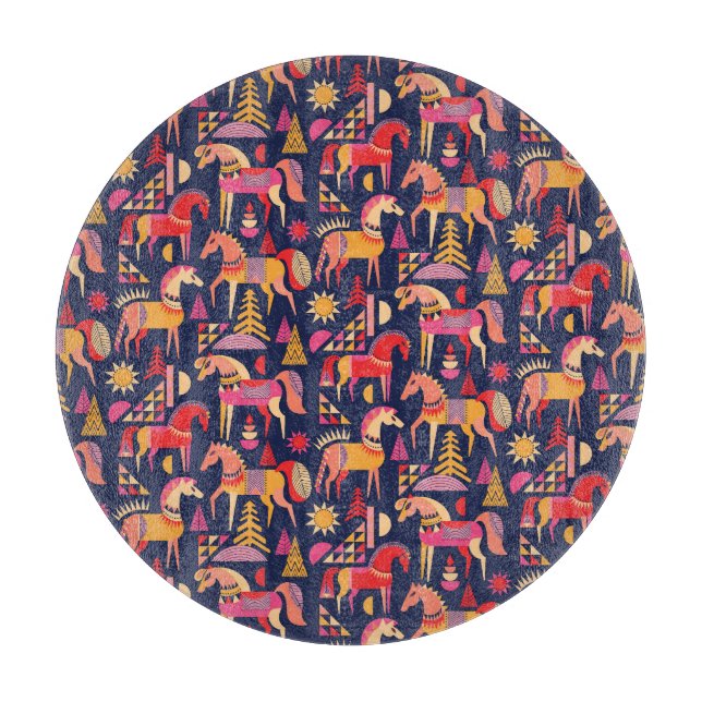 Skandinaviska hästar: Dekorativ sömlös design (Framsidan)