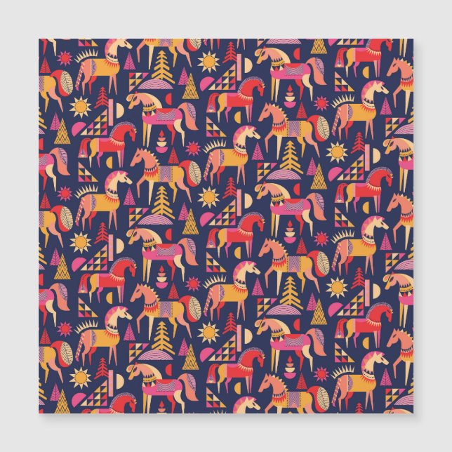 Skandinaviska hästar: Dekorativ sömlös design (Framsida)