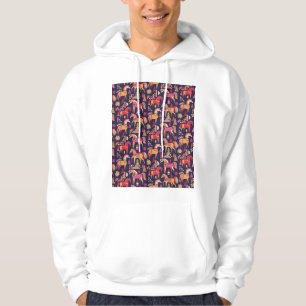 Skandinaviska hästar: Dekorativ sömlös design Hoodie