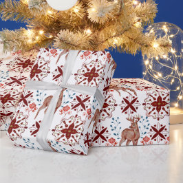 Skandinaviska Hjorten och Kalejdoskop Mönster Presentpapper