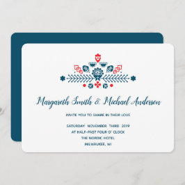 Skandinaviska Kärlek i rött och blått | BRÖLLOP Inbjudningar