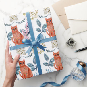 Skandinaviska Kat och Kaleidoscope Mönster Presentpapper