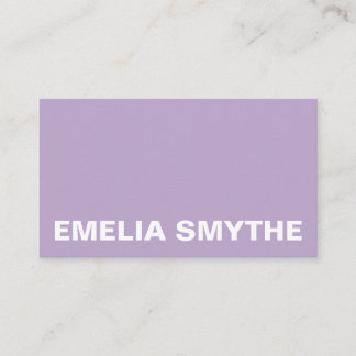 Skandinaviska Lavender Violet Minimalist enkel Visitkort