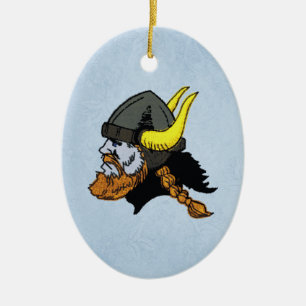 Skandinaviska norska svenska Viking Julgransprydnad Keramik