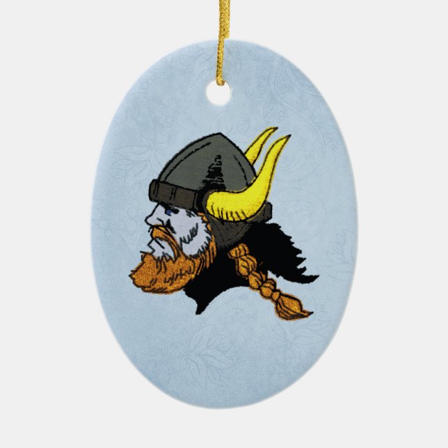 Skandinaviska norska svenska Viking Julgransprydnad Keramik (Framsidan)