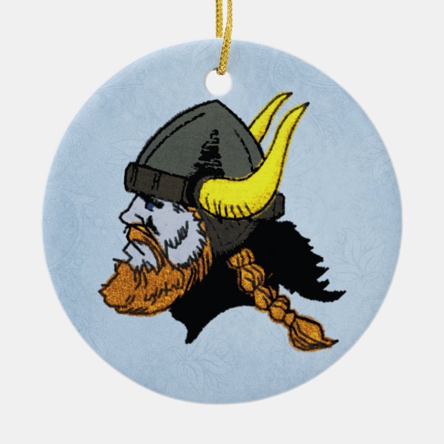 Skandinaviska norska svenska Viking Julgransprydnad Keramik (Framsidan)