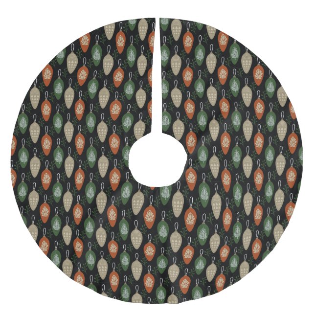 Skandinaviska prydnadsföremål i mitten julgransmatta borstad polyester (Framsidan)