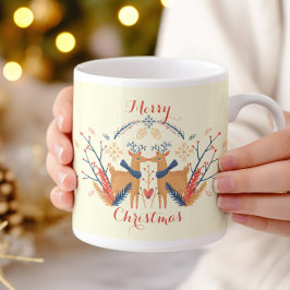 Skandinaviska renar Nordisk juldesign Kaffemugg