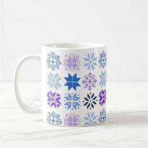 Skandinaviska Snöflingor-kaffe Mugg