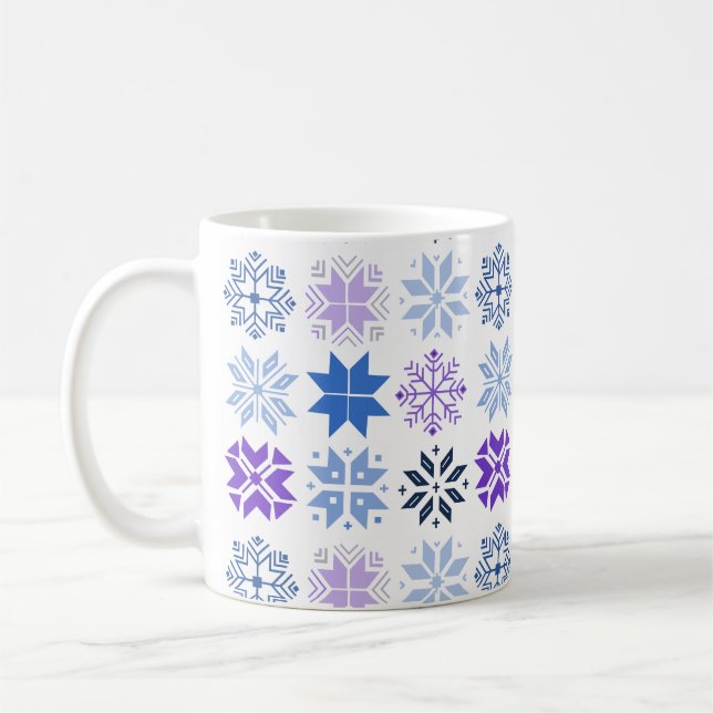 Skandinaviska Snöflingor-kaffe Mugg (Vänster)