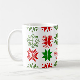 Skandinaviska Snöflingor-kaffe Mugg