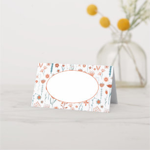 Skandinaviska sommarblommor Boho-platskort Placeringskort