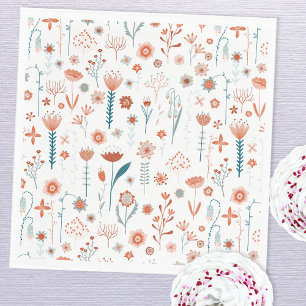 Skandinaviska sommarblommor pappersservett