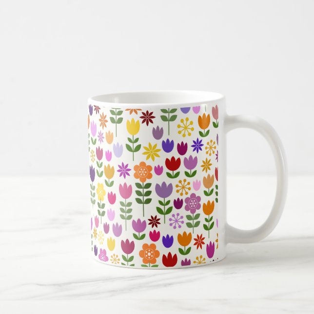 Skandinaviska Stil blomma Mönster Kaffemugg (Höger)