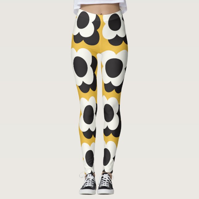 Skandinaviska stil, blommigt vintage mönster leggings (Framsida)