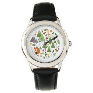 Skandinaviska stilillustrationer cirklar armbandsur