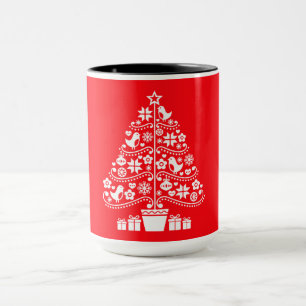 Skandinaviska traditionella juldekorationer mugg