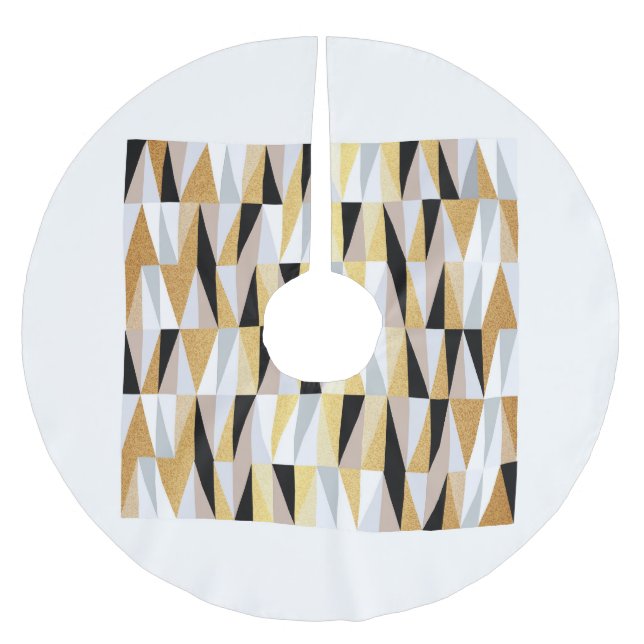 Skandinaviska trianglar: jul Färg Mönster. Julgransmatta Borstad Polyester (Framsidan)