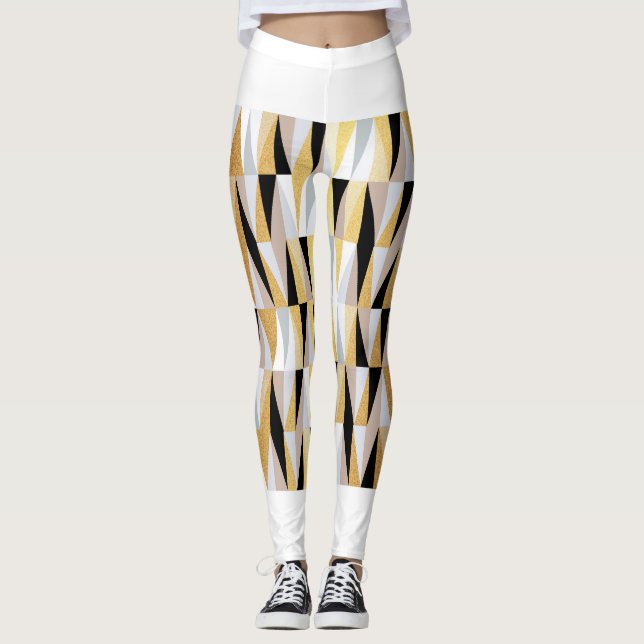 Skandinaviska trianglar: jul Färg Mönster. Leggings (Framsida)