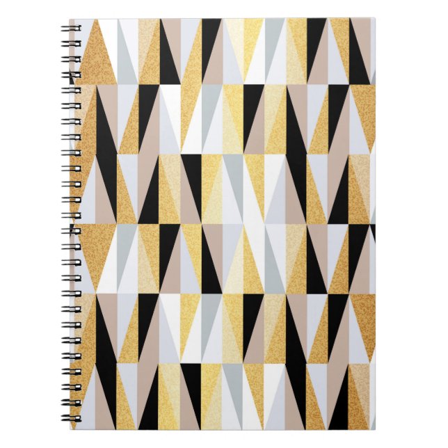 skandinaviska trianglar utan sömlös mönster-vin anteckningsbok (Framsidan)