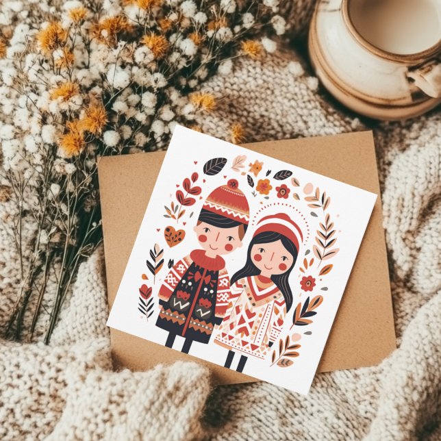 Skandinaviska Valentineser Julkort (Skapare uppladdad)