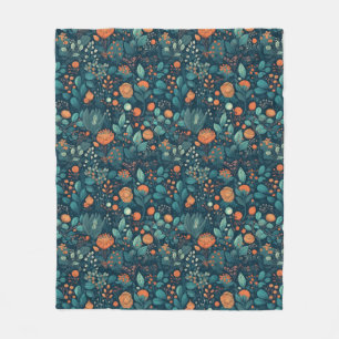 Skandinaviska växter och blommor Fleece Blanket