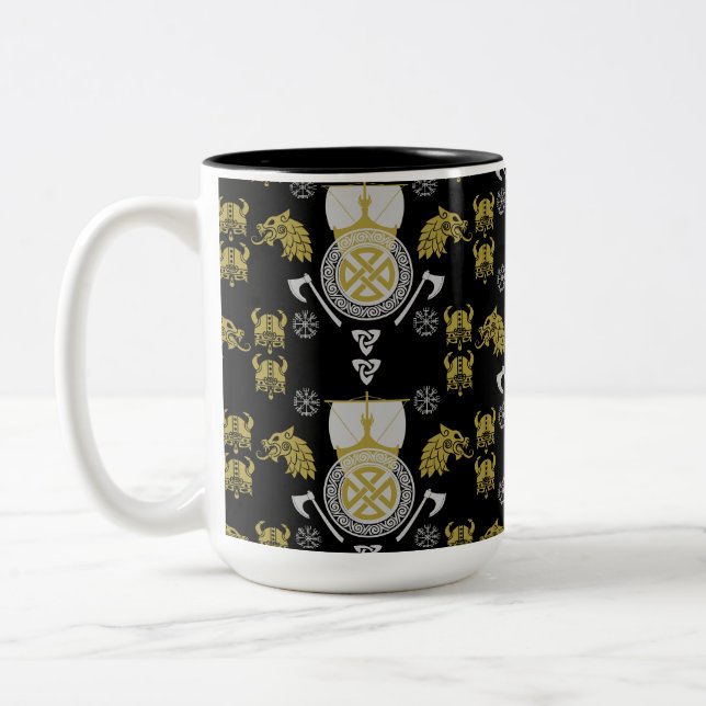Skandinaviska Viking Norsätdekan Två-Tonad Mugg (Vänster)
