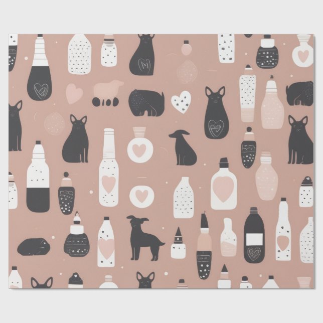 Skandinaviskt Alla hjärtans dags-papper – Minimalt Presentpapper (Platt)
