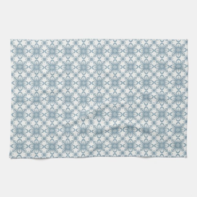 Skandinaviskt blomster Mönster Kökshandduk (Horisontell)