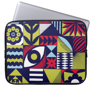Skandinaviskt eller stil grafiskt mönster. Hand- Laptop Fodral