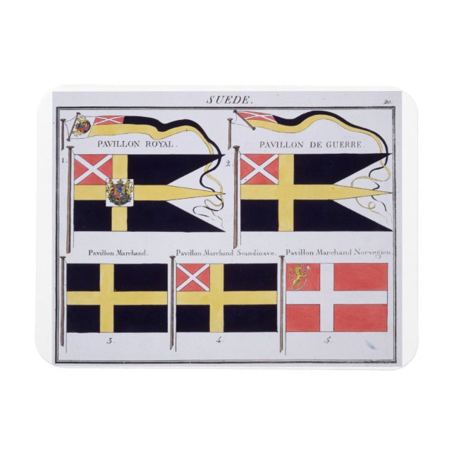 Skandinaviskt Flaggor, från Fransken bok i Flaggor Magnet (Horisontell)