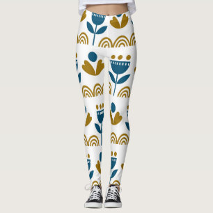 Skandinaviskt folkkonst, färglöst mönster. leggings