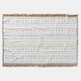 Skandinaviskt folkmun Mönster Mysigt Throw Blanket Filt