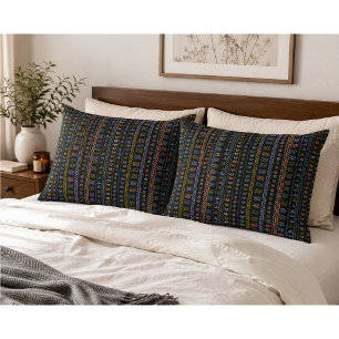 Skandinaviskt Folkpattern Dekorativt Prydnadskudde