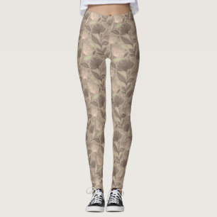 Skandinaviskt geometriskt blomster motiv leggings