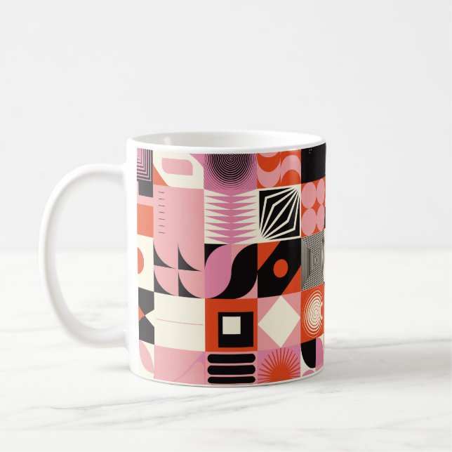 Skandinaviskt inspirerade teckningar som mönster h kaffemugg (Vänster)