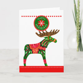 Skandinaviskt Julafton-kort för låst grekiska häls Kort