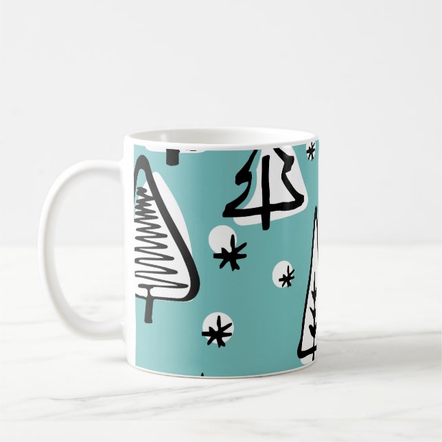 Skandinaviskt Julgranar: vintage. Kaffemugg (Vänster)