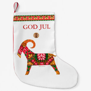 Skandinaviskt julhus liten julstrumpa