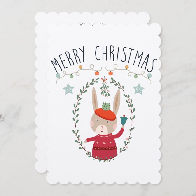 Skandinaviskt kort för Bunny-familjen (Fram/baksida)