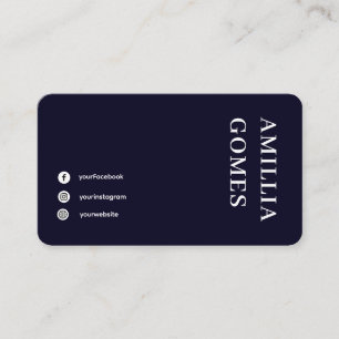 Skandinaviskt marinblått   Minimalistisk Professio Visitkort