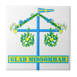 skandinaviskt mönster, Glad midsommar Kakelplatta