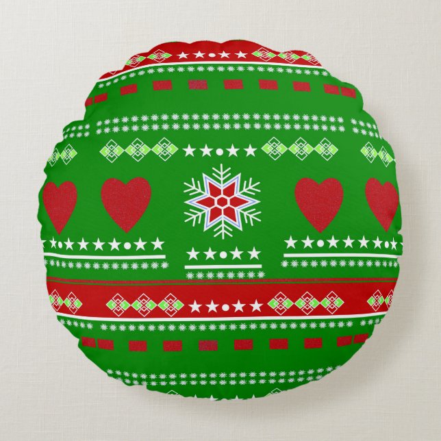 skandinaviskt mönster,land stil rund kudde (Framsidan)