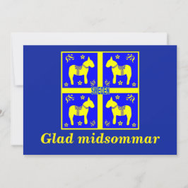skandinaviskt mönster,Personlig Glad midsommar Inbjudningar